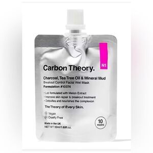 Carbon Theory Charcoal,Tea Tree Oil/Mineral Mud Breakout Control Facial Wetmasks